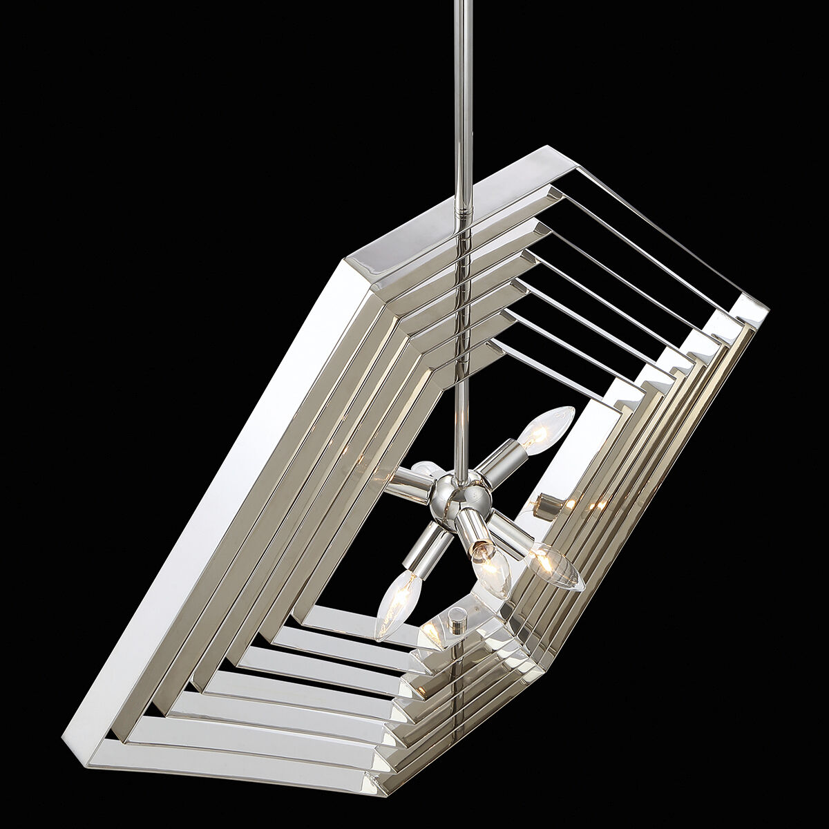 Downtown 10 Light 45 inch Chrome Chandelier Ceiling Light