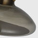 Avroko Morgan LED 18 inch Hand-Rubbed Antique Brass with Smoke Glass Flush Mount Ceiling Light