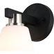 Vermont LED 7.5 inch Matte Black and Satin Nickel Bathroom Light Wall Light in 1