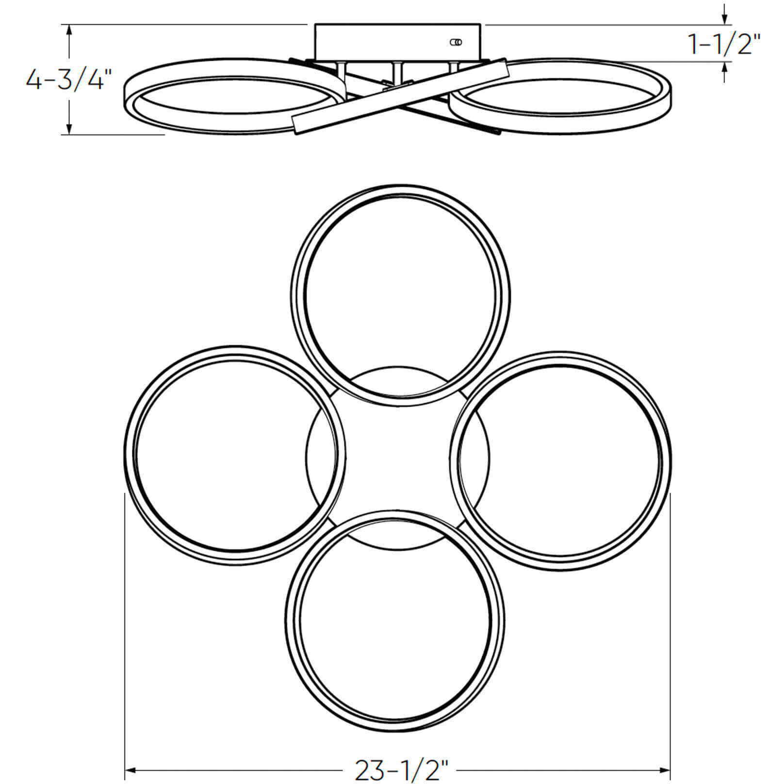 Hover 1 Light 23.5 inch Gold Pendant Ceiling Light