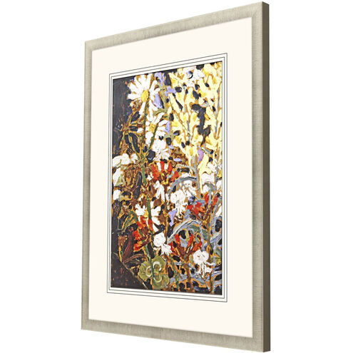 Wildflowers Yellow and Black and Purple and White Framed Art