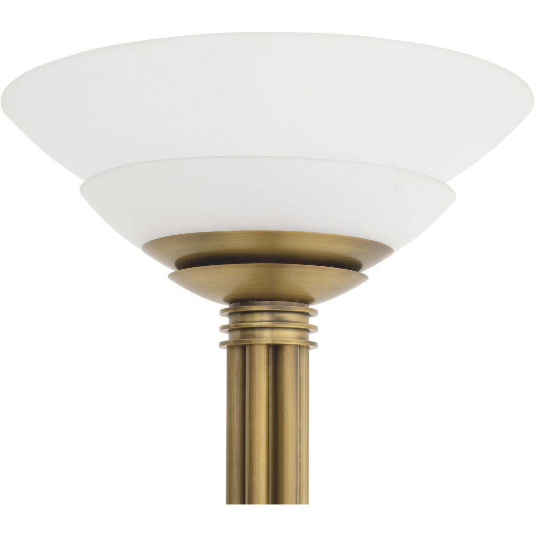 Figaro 76.77 inch 40 watt Antique Brass Floor Lamp Portable Light