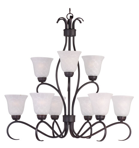 Basix 9 Light 32 inch Oil Rubbed Bronze Chandelier Ceiling Light
