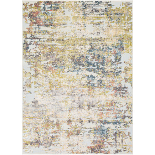 New Mexico 87 X 63 inch Wheat/Brick/Dark Green/White/Cream/Pale Blue Rugs in 5 x 8, Rectangle