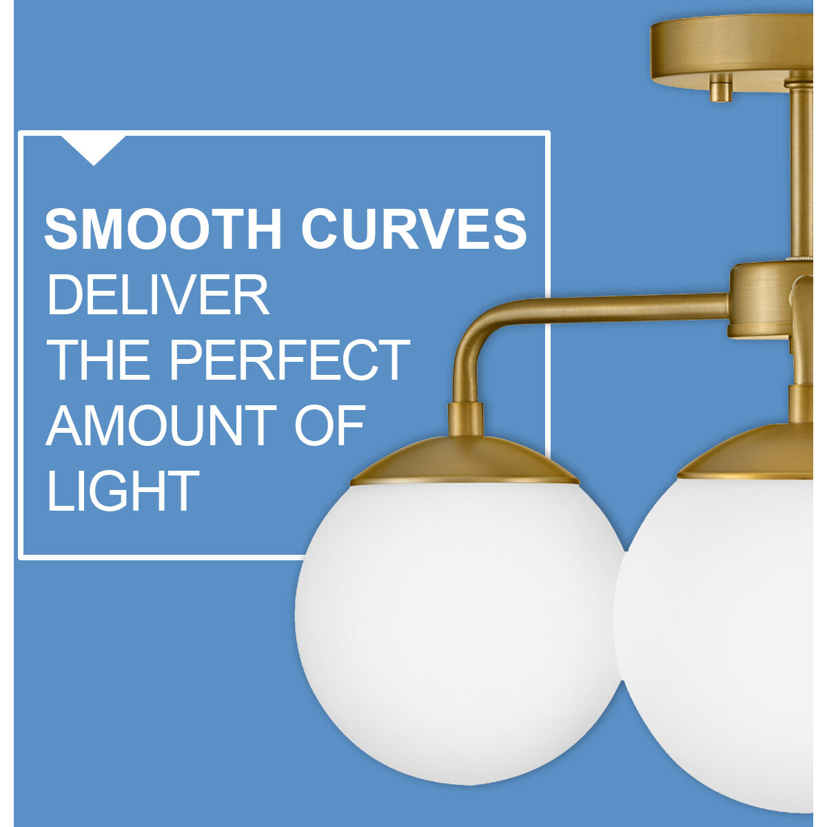 Julep LED 20 inch Lacquered Brass Foyer Light Ceiling Light, Semi-Flush Mount