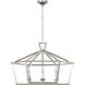 Chapman & Myers Darlana LED 32 inch Polished Nickel Hexagonal Lantern Pendant Ceiling Light