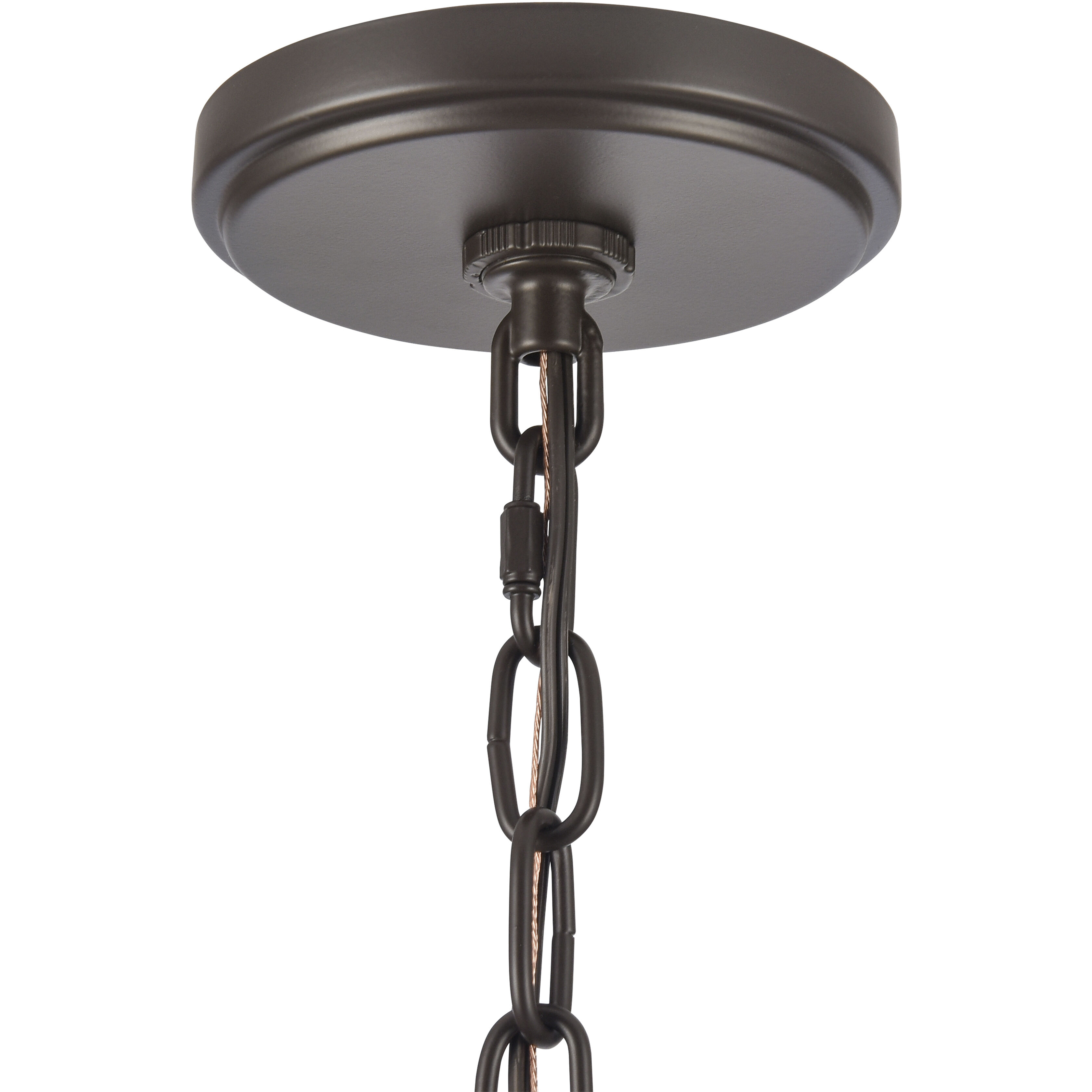 Marion 3 Light 36 inch Oil Rubbed Bronze with Natural Linear Chandelier Ceiling Light