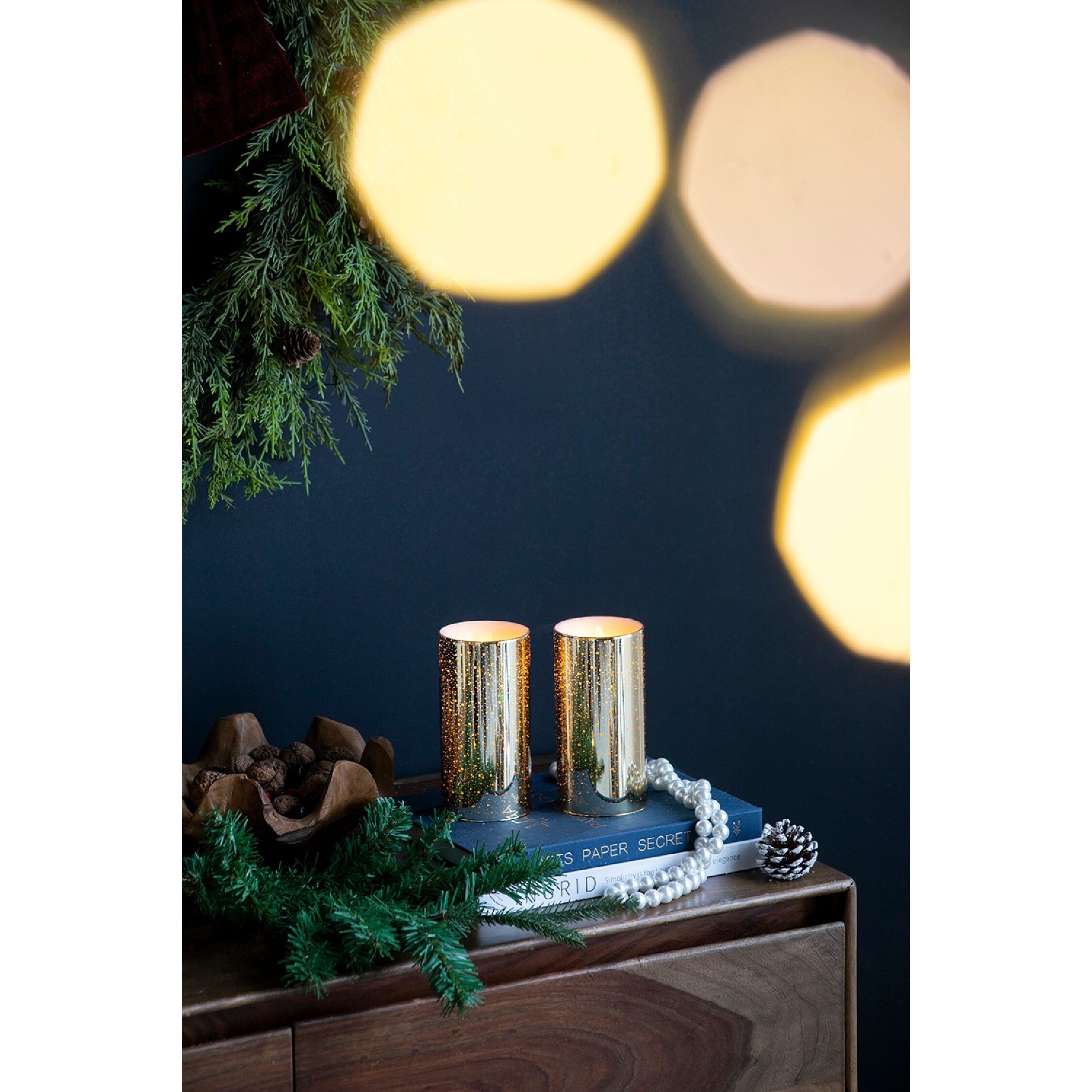 Speckled 6 X 3 inch LED Candle