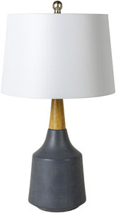 Kent 27.25 inch 100 watt Gray and Wood Table Lamp Portable Light