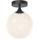 Alora Mood Nouveau 1 Light 7.88 inch Matte Black Flush Mount Ceiling Light