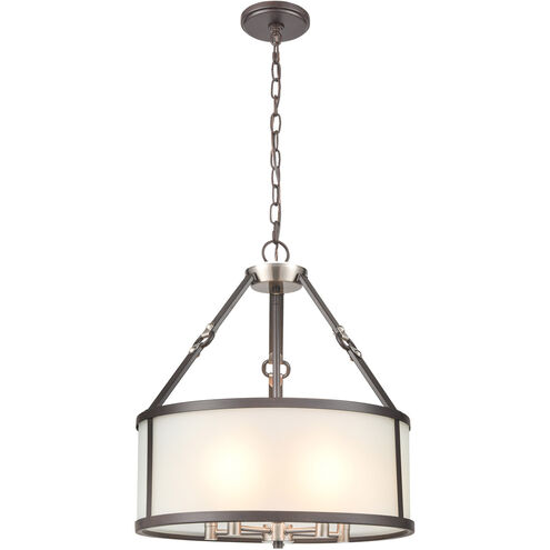 Armstrong Grove 5 Light 18 inch Espresso with Satin Nickel Chandelier Ceiling Light