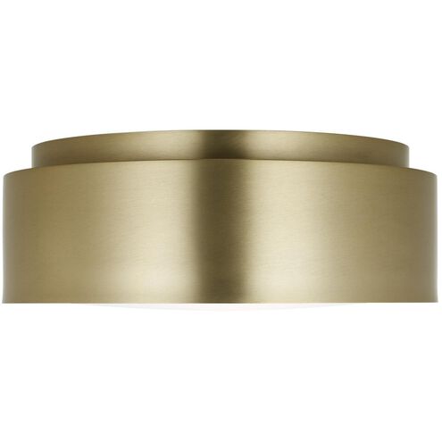 Drew & Jonathan Dartmore 2 Light 15 inch Satin Brass Flush Mount Ceiling Light, Medium