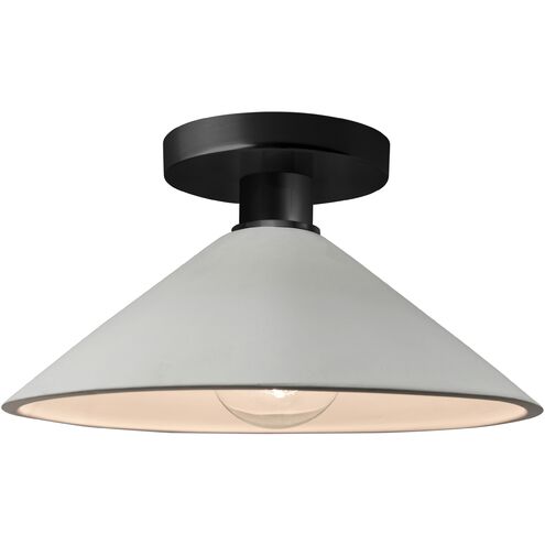 Radiance LED 11.75 inch Matte White and Matte Black Semi Flush Ceiling Light