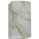 Ambiance Rectangle LED 9.5 inch Carrara Marble Outdoor Wall Sconce, Small