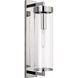 Kelly Wearstler Liaison 1 Light 20 inch Polished Nickel Outdoor Bracketed Wall Sconce in Clear Glass, Large