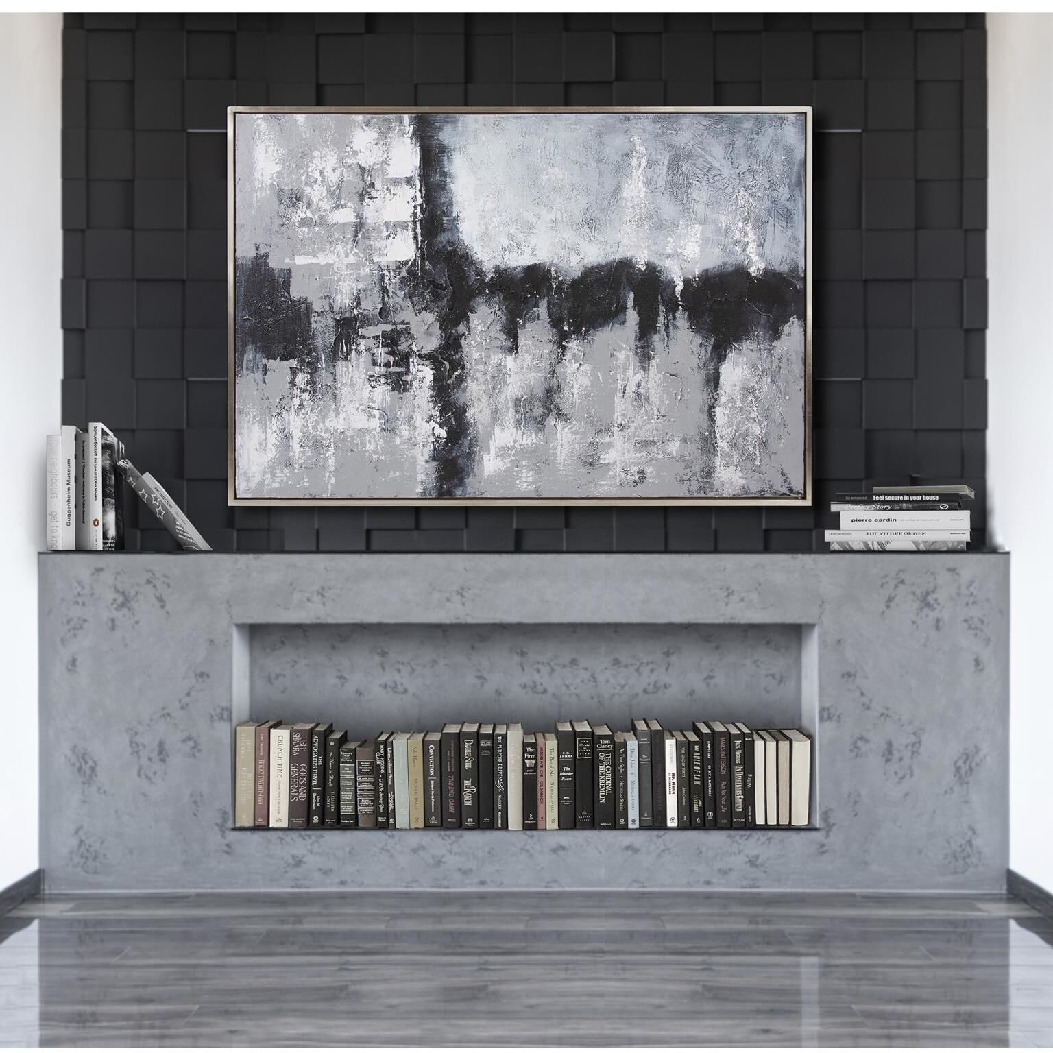 Abstract Landscape 61.75 X 41.75 inch Hand Painted Canvas