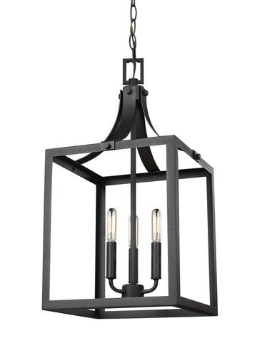Labette 3 Light 12 inch Black Foyer Pendant Ceiling Light, Medium
