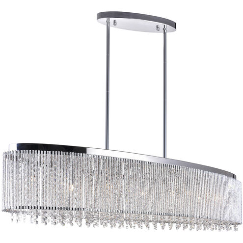 Claire 7 Light 46 inch Chrome Island/Pool Table Light Ceiling Light