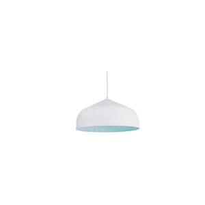 Helena LED 17 inch White/Blue Pendant Ceiling Light in White and Blue