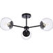 Briggs 3 Light 26 inch Black Flush Mount Ceiling Light