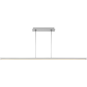 Mick De Giulio Stagger 1 Light 72 inch Polished Stainless Steel Linear Chandelier Ceiling Light