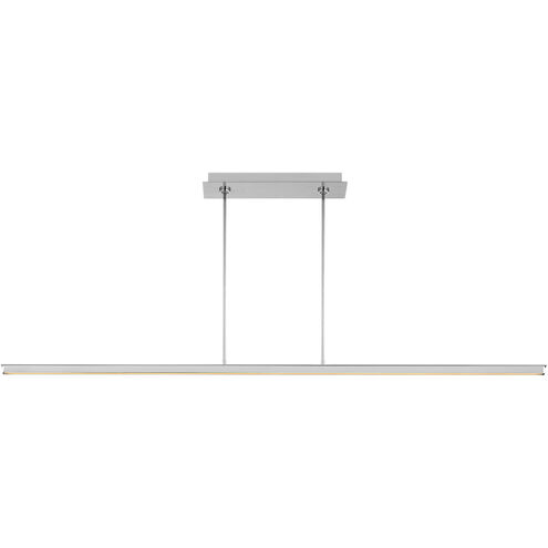 Mick De Giulio Stagger 1 Light 72 inch Polished Stainless Steel Linear Chandelier Ceiling Light
