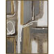 Opening Act Gray and Neutral and Metallic and White Canvas