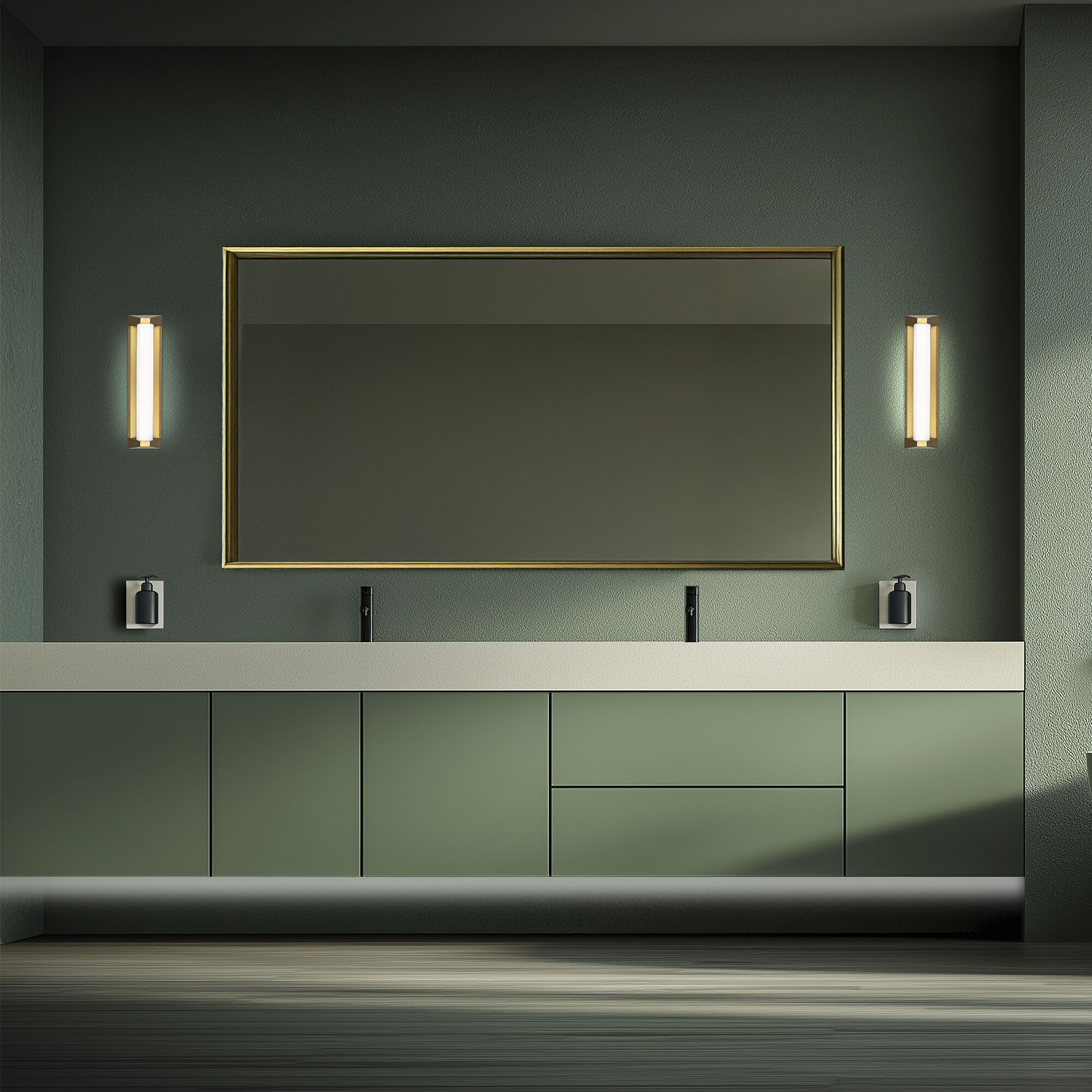 Swale Indoor Wall Lighting in 4000K, Aged Brass