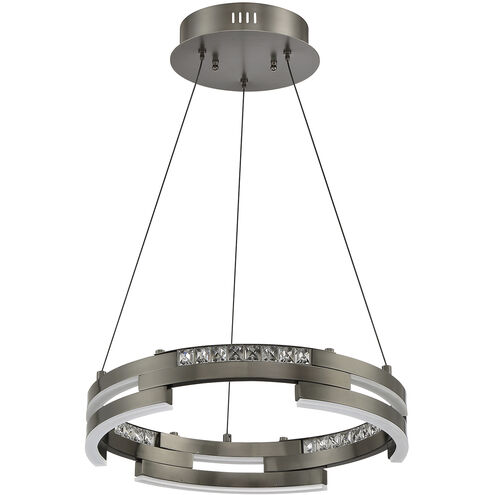 Satern LED 18 inch Black Stainless Pendant Ceiling Light