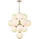 La Dame 13 Light 28 inch Natural Brass Chandelier Ceiling Light in Swirl Glass/Natural Brass