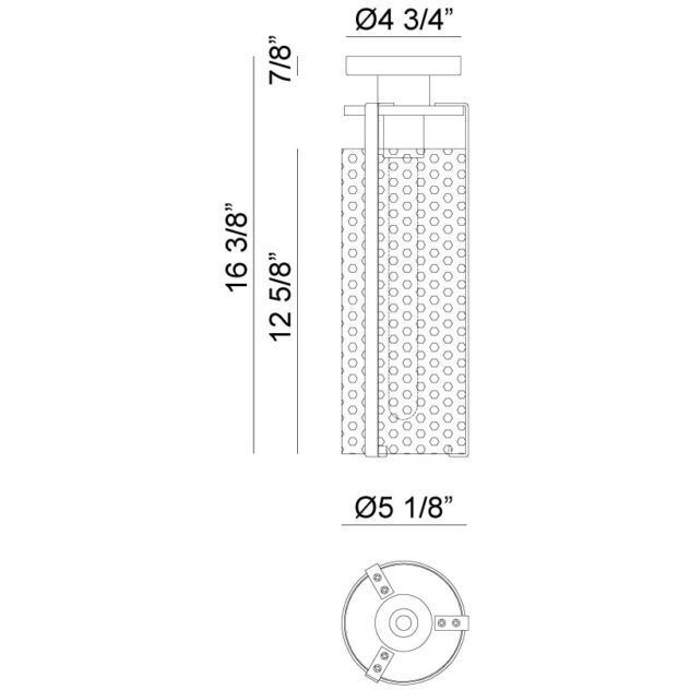 Bayou 1 Light 5 inch Aged Gold Brass Flush Mount Ceiling Light