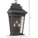 Forged Provincial 3 Light 22 inch Charcoal Outdoor Wall Sconce