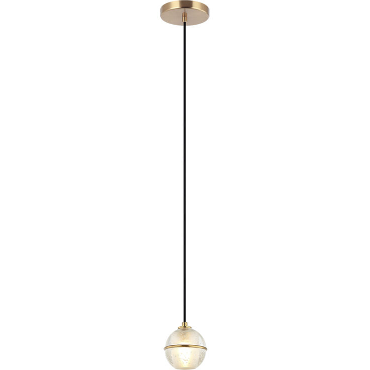 Misty 1 Light 4.38 inch Aged Gold Brass Pendant Ceiling Light