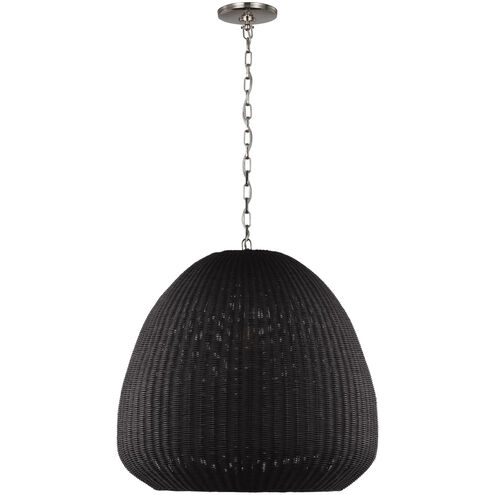 Chapman & Myers Kokomo LED 30 inch Polished Nickel Domed Pendant Ceiling Light