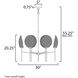 Maldives 6 Light 32 inch Black Chandelier Ceiling Light