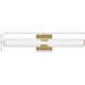 Aiden LED 23 inch Lacquered Brass Vanity Light Wall Light, Vertical