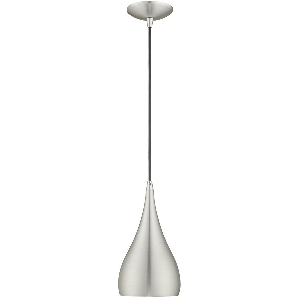 Allison 1 Light 6.25 inch Brushed Aluminum Mini Pendant Ceiling Light