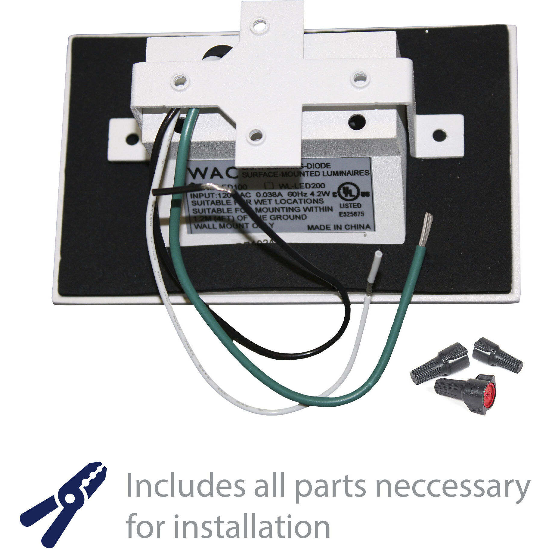 Tyler 120 3.8 watt White Step and Wall Lighting, WAC Lighting