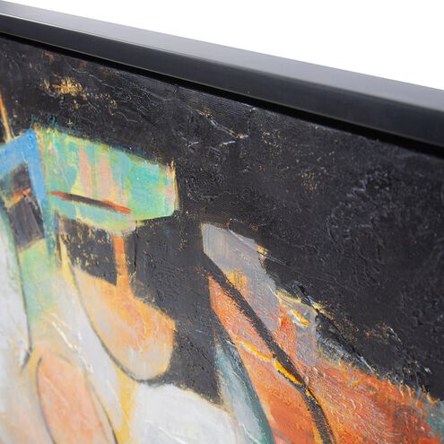 Day At The Beach 61.75 X 41.75 inch Hand Painted Canvas