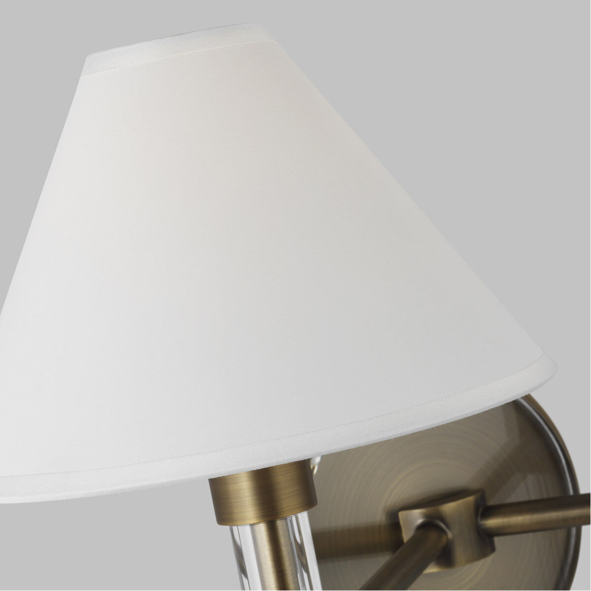 Robert 2 Light 19 inch Time Worn Brass / Clear Acrylic Vanity Light Wall Light