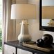 Miriam 30.5 inch 150 watt Ivory Crackle and Polished Nickel Table Lamp Portable Light