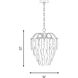 Boa 5 Light 16 inch Warm Brass Chandelier Ceiling Light