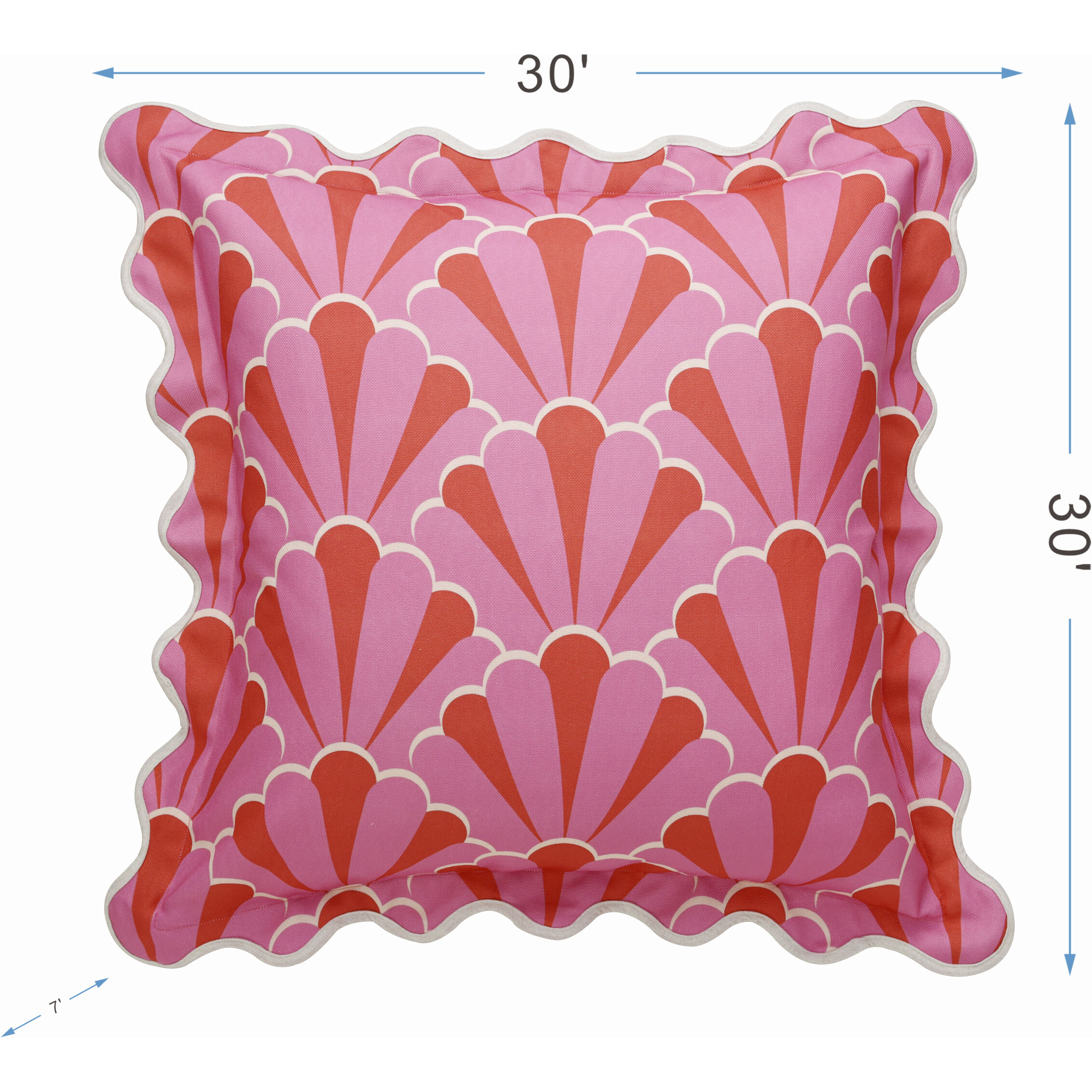 Lisa Ray 30 X 7 inch Multi and Pink and Red Pillow