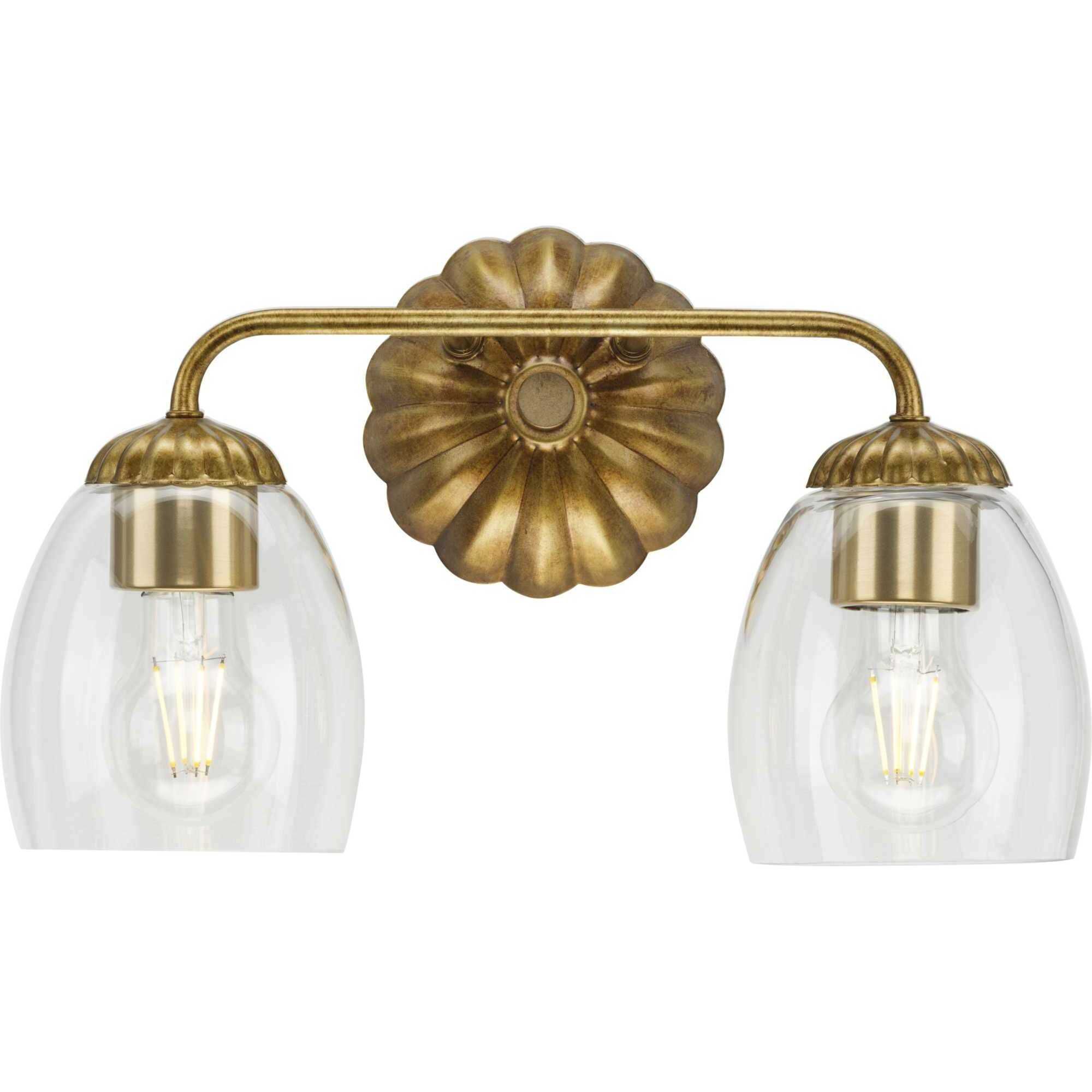Quillan 2 Light 14.5 inch Gold Ombre Bathroom Vanity Light Wall Light