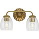 Quillan 2 Light 14.5 inch Gold Ombre Bathroom Vanity Light Wall Light