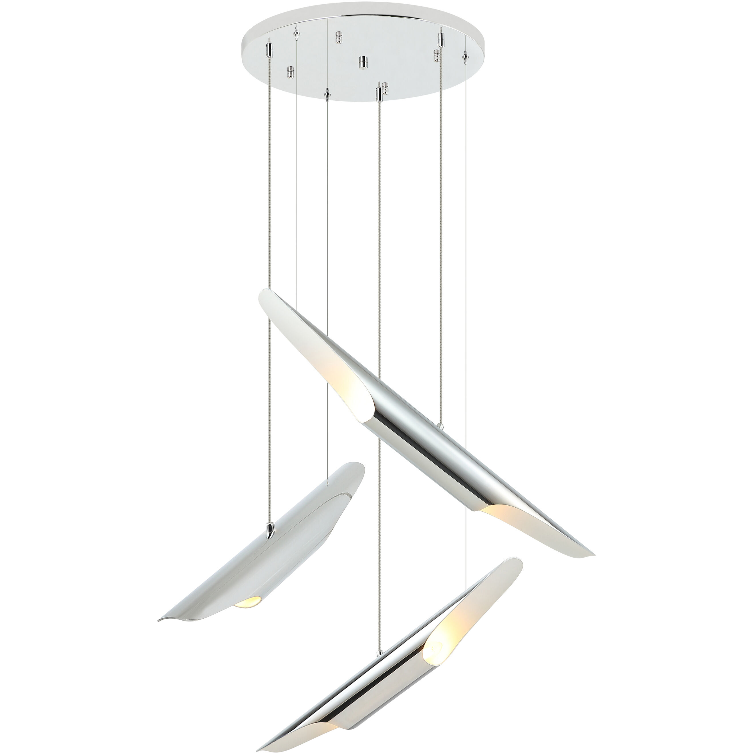Stylus 6 Light 28.75 inch Chrome Chandelier Ceiling Light