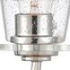 Scarlett LED 14 inch Polished Chrome Bath Vanity Light Wall Light in Seedy Glass