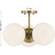 Turin 3 Light 17 inch Warm Brass Chandelier Ceiling Light