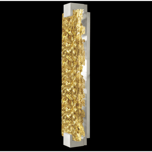 Terra Wall Sconce Wall Light in Silver, Antique Gold Leaf Studio Glass
