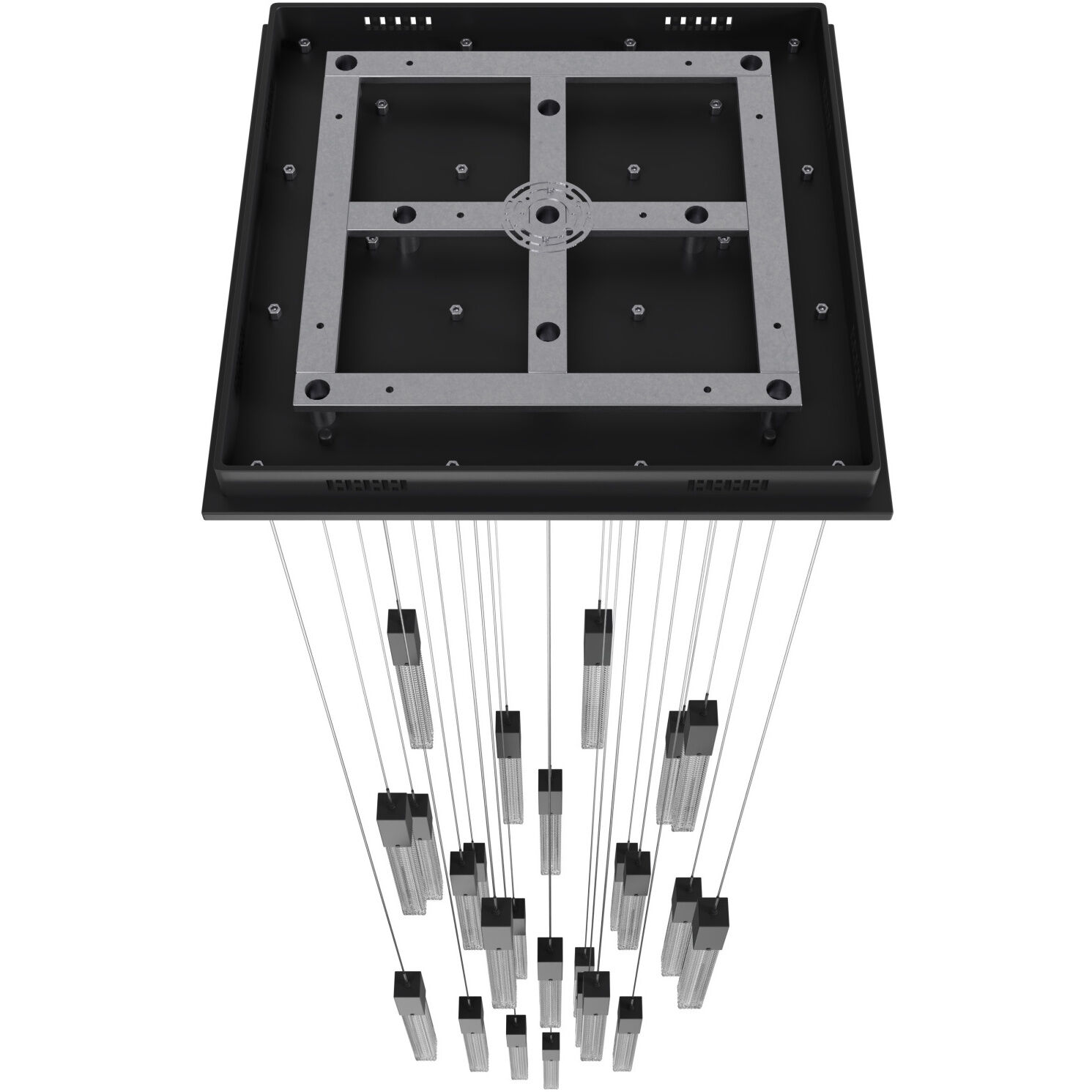 Boa LED 28 inch Black Multi Port Pendant Ceiling Light